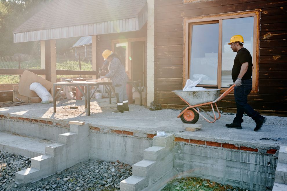 Chantier de rénovation de maison dans la Drôme